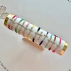 Amazon cross-border best-selling diamond-encrusted cross multi-color woven bracelet, fashionable and elegant ladies' bracelet set wholesale details Picture